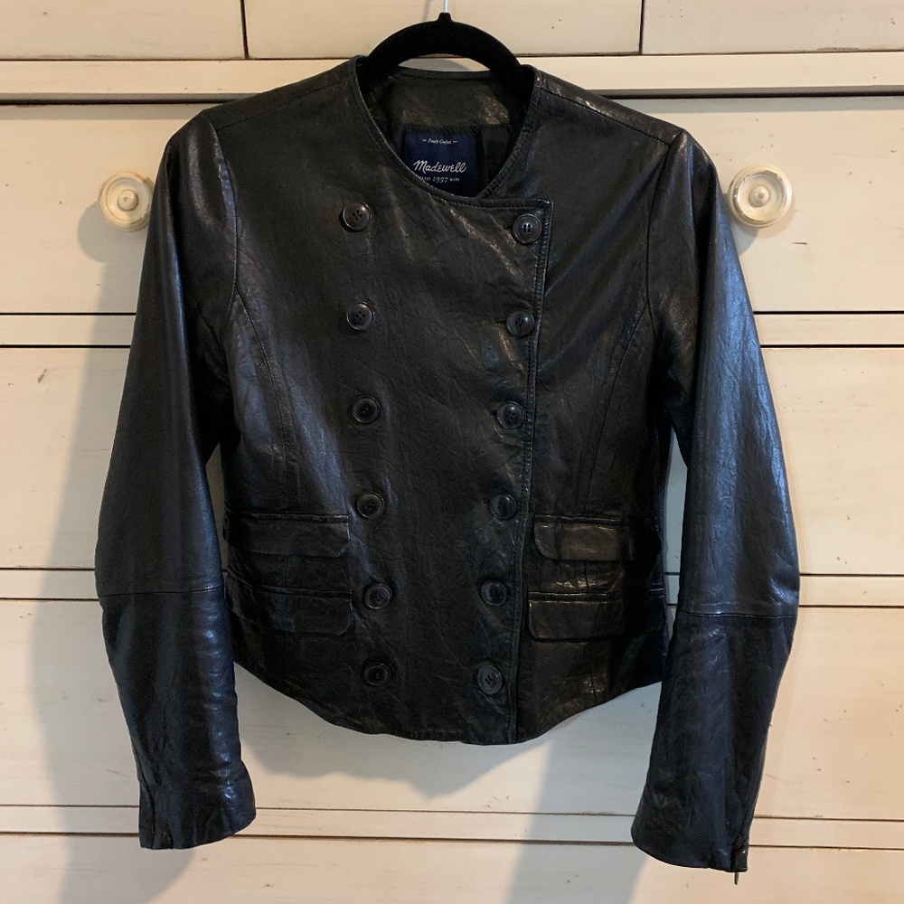 Madewell Collarless Leather Jacket